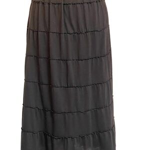 Dress Barn Black Tiered Maxi Skirt 14/16